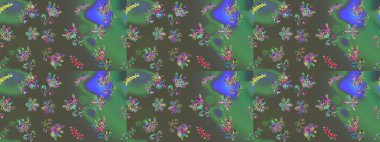 Anti-stres için soyut örnek sayfası. Raster illüstrasyonu. Yeşil, gri ve mavi renklerde.