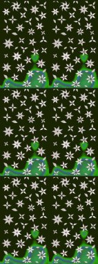 Tekstil, kumaş, ambalaj, hatıra defteri için hoş bir çiçek arkaplanı. Çocuksu tasarım. Gri arka planda. Elle çizilmiş karalama çiçekleri ile Raster çizim deseni.