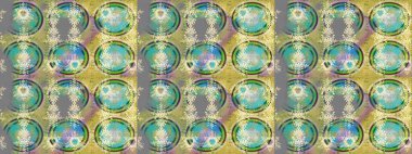 Repeated texture for surface, wrapping paper, Snowflake on neutral, green and gray colors. Winter snowflakes, raster background.