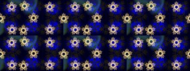 Fine winter ornament. Isolated of raster black, blue and gray snowflake. Colorful snowflakes Raster illustration.