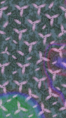 Renkli Yaz Temalı eskiz kalıbı. Tarafsız renklerde çiçekler. Çiçekli eskiz çizimi. Düz Çiçek Elementleri Tasarımı.