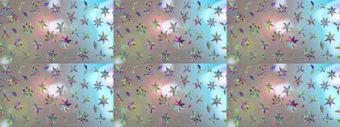 Suluboya elle çizilmiş çiçek desenli eskiz deseni. Parlak renkli fantezi çiçekleri, yapraklar, gri ve nötr renklerde tomurcuklar gri ve nötr.