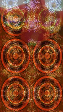 Silhouette snow flake sign isolated brown, orange and red colors. Symbol winter, frozen, Christmas, New Year holiday. Snowflake mosaic icon. Raster design. Graphic element decoration. Flat design.