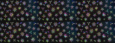 Sevimli çiçek raster deseni. Renkli Yaz Temalı eskiz kalıbı. Modaya uygun kumaş deseni. Düz Çiçek Elementleri Tasarımı.