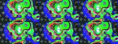 Raster illüstrasyonu. Küçük bir çiçekte eskiz deseni. Hoş bir çiçek geçmişi var. Güzel kumaş deseni.