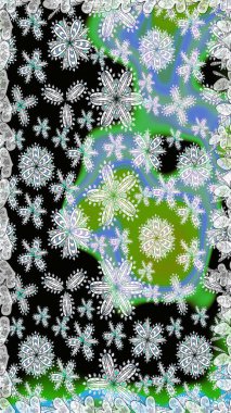 Renkli Yaz Temalı Kusursuz Arkaplan. Raster illüstrasyonunda kusursuz çiçek deseni. Siyah ve nötr renklerde çiçekler. Düz Çiçek Elementleri Tasarımı.