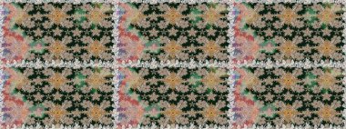 Çiçeksiz desenli nakış işlemeli gelincikler ve vadideki zambaklar. Tekstil tasarımı için gri renkli geleneksel halk çiçekleri buketi.