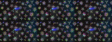 Arkaplan dokusu, duvar kağıdı, gri ve mavi renkli çiçek teması. Kabile sanatı boho baskısı, klasik çiçek arkaplanı. Soyut etnik raster çizim kalıbı.