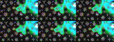 Raster çiçek desenli çiçek deseni, yapraklar, dekoratif elementler, sıçrama, lekeler, el çizimi kontur çizgileri ve Doodle çizim stili, grafik raster çizim çizimi.