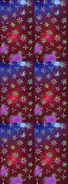 Güzel kumaş deseni. Raster Illustrasyon 'daki Çiçek Deseni' nin son moda çizimi. Renkli Yaz Temalı eskiz kalıbı. Düz Çiçek Elementleri Tasarımı.