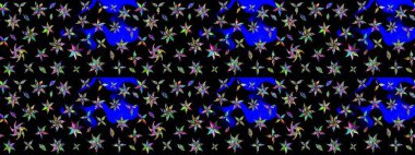 Kıvırcık, parlak örgü. Desen, çizim, çiçek sınırı. Raster illüstrasyonu. Eski moda arka plan. Çiçek çelengi. Güzel, pürüzsüz kumaş, tuval..