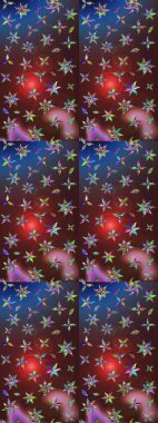 Küçük renkli çiçekler. Çiçekli bahar çiçekleri. Motley illüstrasyonu. Küçük çiçekte güzel bir desen. Moda baskıları için zarif bir şablon.