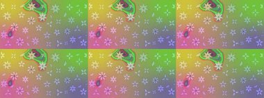 Raster illüstrasyonu. Küçük bir çiçekte eskiz deseni. Güzel kumaş deseni. Güzel çiçek arkaplanı..