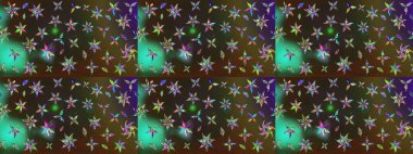 Raster illüstrasyonu. Anti-stres için soyut örnek sayfası. Yeşil ve kahverengi renklerde.