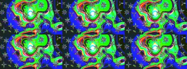 Raster illüstrasyonu. Küçük bir çiçekte eskiz deseni. Hoş bir çiçek geçmişi var. Güzel kumaş deseni.