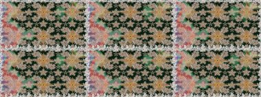 Çiçeksiz desenli nakış işlemeli gelincikler ve vadideki zambaklar. Tekstil tasarımı için gri renkli geleneksel halk çiçekleri buketi.