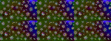 Çiçekli zambakların eskiz geçmişi. Çiçek tasarımı için inanılmaz bir kolaj cenneti tarzı. Parlak çiçekli kolaj çiçekleri yeşil ve kahverengi.