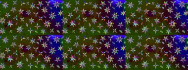 Çiçekli zambakların eskiz geçmişi. Çiçek tasarımı için inanılmaz bir kolaj cenneti tarzı. Parlak çiçekli kolaj çiçekleri yeşil ve kahverengi.