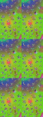 Raster Moda kumaş deseni. Şirin çiçekler. Çizgi çizimi deseni.