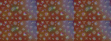 Düz Çiçek Elementleri Tasarımı. Çiçek deseni. Raster güzel kumaş deseni çiziyor. Renkli Bahar Teması çizim şablonu.