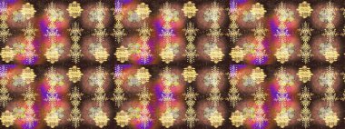 Cute design. Christmas background with snowflakes abstract background. Brown, beige and purple snowflakes. Raster illustration. Holiday design for Christmas, New Year fashion prints.