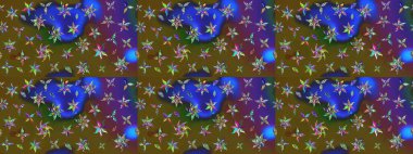 Sevimli çiçek raster deseni. Renkli çiçekler. Renkli Bahar Teması eskiz kalıbı. Düz Çiçek Elementleri Tasarımı.