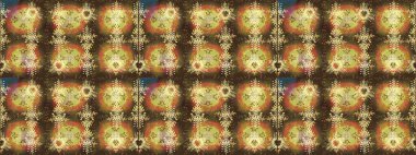 Raster kar taneleri arka planda. Soyut kar taneleri arkaplanda izole edilmiş düz dizayn. Kar tanesi rengarenk desen. Raster illüstrasyonu. Kar taneleri deseni.