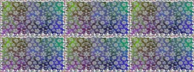 Renkli Yaz Temalı Kusursuz Arkaplan. Modaya uygun kumaş deseni. Sevimli çiçek raster deseni. Düz Çiçek Elementleri Tasarımı.