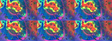 Raster Hip kumaş deseni. Eskiz Vintage Çiçek Deseni.