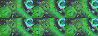 Moda baskıları için zarif bir şablon. Parlak renkli çiçekleri ve yeşil ve menekşe rengi yaprakları olan harika bir çiçek deseni. Modern çiçek arkaplanı. Halk stili.