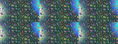 Süslü kumaş deseni. Raster illüstrasyonundaki çiçek desenli çizim. Renkli Bahar Teması eskiz kalıbı. Düz Çiçek Elementleri Tasarımı.