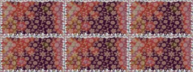 Kusursuz bir arka plan modeli. Vadinin çiçekleri kahverengi renklerde. Suluboya, elle çizilmiş. Raster - stok.