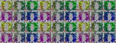 Moda baskısı, albüm, ambalaj kağıdı ve duvar kağıdı için zarif dekoratif süslemeler. Yeşil renkte şirin çiçekler. Raster illüstrasyonu. Küçük çiçekli basit, pürüzsüz desen..