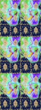 Raster. Oriental style arabesques. Sketch golden texture curls. Brilliant lace, stylized flowers, paisley. Sketch pattern on blue colors with golden elements. Openwork delicate golden pattern.