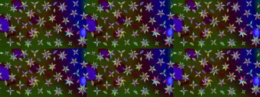 Çiçekli karalama şeklinde Raster çiçek deseni. Yumuşak, yaz çiçekli arka plan. Kahverengi ve yeşil renkte çiçekler.