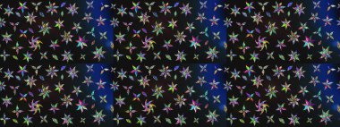 Çiçek grisi ve mavi çizim deseni. Klasik taslak çizimi. Raster çiçek izi..