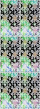 Raster illüstrasyonu. Şirin çiçekli kusursuz desen ve nötr renklerde yapraklar, suluboya çiçek deseni, duvar kağıdı, kart veya kumaş için fayanslı.