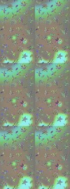 Gri ve bej renkli etnik çiçekli zarif eskiz deseni. Raster Çiçek İllüstrasyonu güzel tekstil..