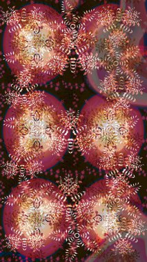 Renkli elementlerle Raster ilginç desen.