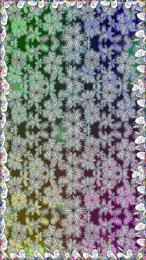 Gri renkli parlak çiçekli halı ile kusursuz desen..