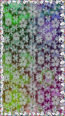 Gri renkte yaz çiçekleri. Raster deseni. Raster illüstrasyonu. Küçük çiçekte sevimli çiçek deseni var..