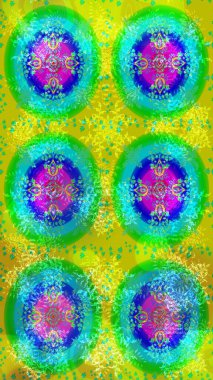 Modern soyut tasarım posteri, kapak, yeşil, mavi ve sarı renkli kart tasarımı. Son moda kar taneleri ve elementler onun kartlarını gösteriyor. Retro tarzı, kış elementleri. Kar taneleri tasarımı.