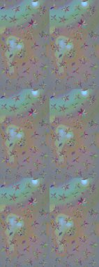 Eskiz Vintage Çiçek Deseni. Raster Kalça dokusu deseni.