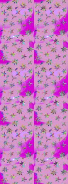 Suluboya desenli çiçek deseni. Çiçeğin suluboya çizimlerinin mükemmel deseni. Moda baskısı. Dekorasyon ve tasarım için güzel bir desen. Ayarlanmış.