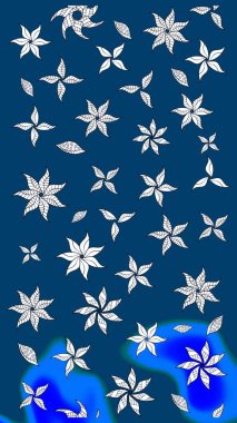 Modaya uygun kumaş deseni. Sevimli çiçek raster deseni. Renkli Yaz Temalı eskiz kalıbı. Düz Çiçek Elementleri Tasarımı.