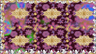 Nazik, narin çiçek arkaplanı. Çiçekli karalama şeklinde Raster çiçek deseni. Kahverengi renkte çiçekler.