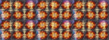 Kar tanesi süsleme deseni. Raster illüstrasyonu. Renkli arka planda izole edilmiş kar tanelerinin düz tasarımı. Kar taneleri deseni. Kar taneleri arkaplanı.