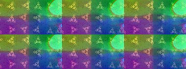 Raster illüstrasyonu. Bokeh yeşili, mavi, mor ve kar taneleriyle dekoratif Noel arkaplanı.