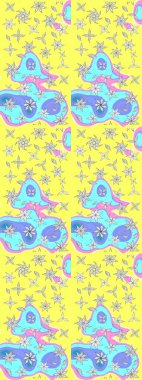 Çiçekli eskiz deseni. El çizimi. Suluboya çizimi. Sarı renkte çiçekler.