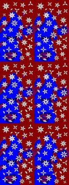 Nazik, sevimli çiçek arkaplanı. Çiçekli karalama şeklinde Raster çiçek deseni. Kırmızı renkte çiçekler.